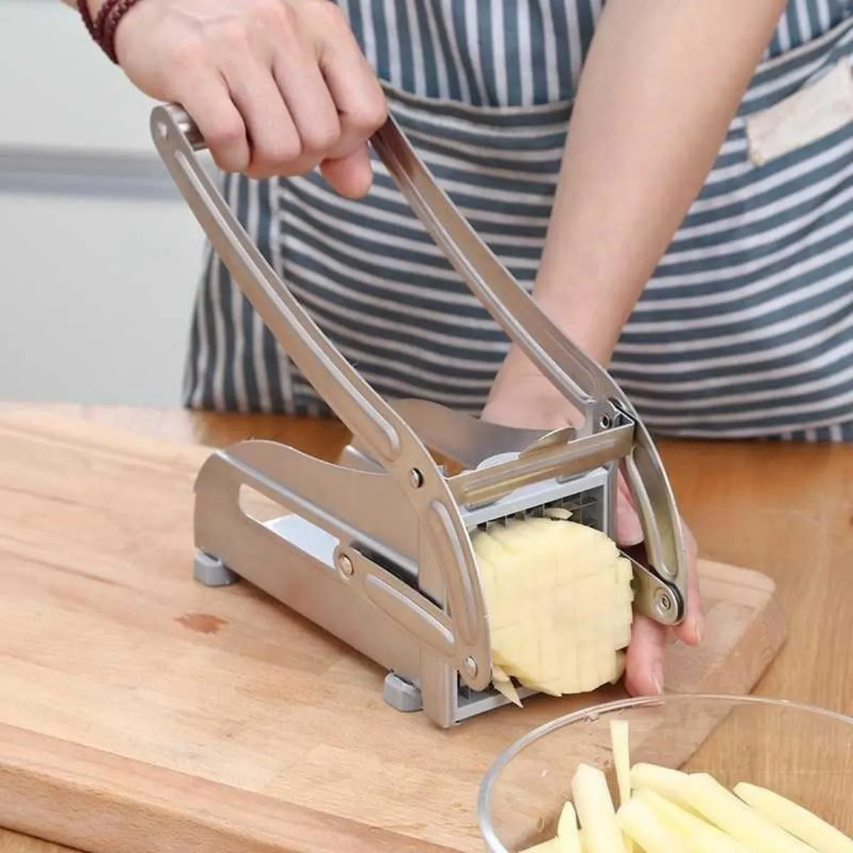 Cortador de papas fritas acero inoxidabl